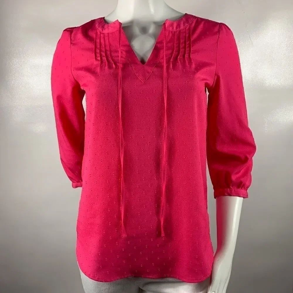3For$20 Elle 3/4 Sleeve Pink Blouse Size XS